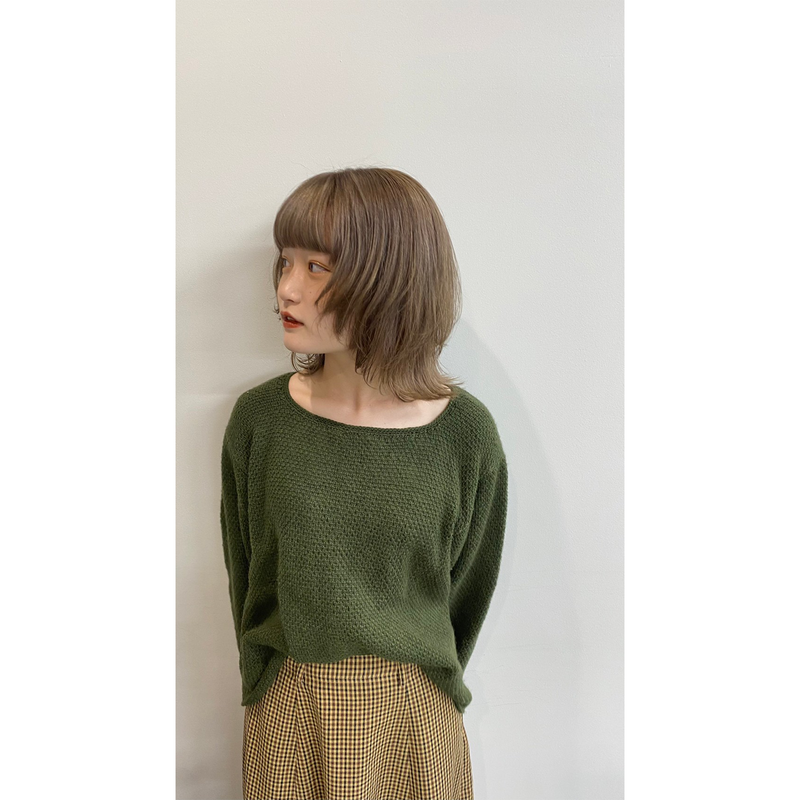 Seinan Kimura khaki wool knit (used clothes)