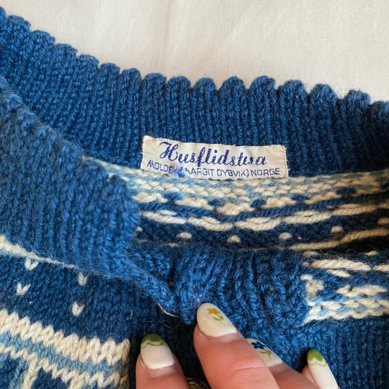 [Kimura Seinan] Used clothing Nordic pattern knit