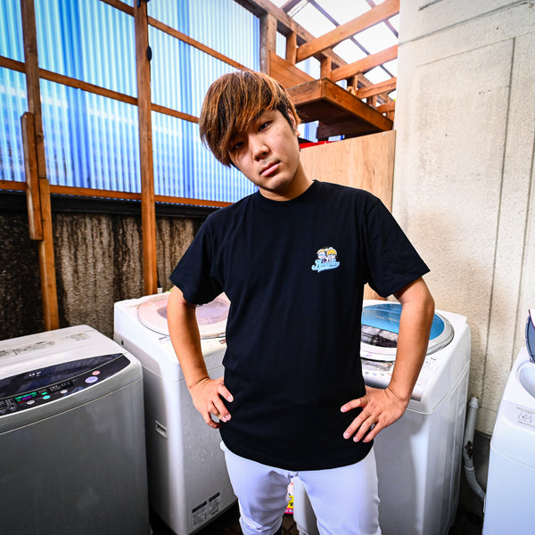 あめぷらブラックロゴT