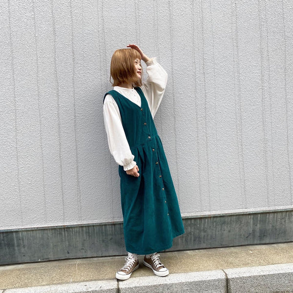 Kimura Seinan corduroy jumper skirt (used clothes)