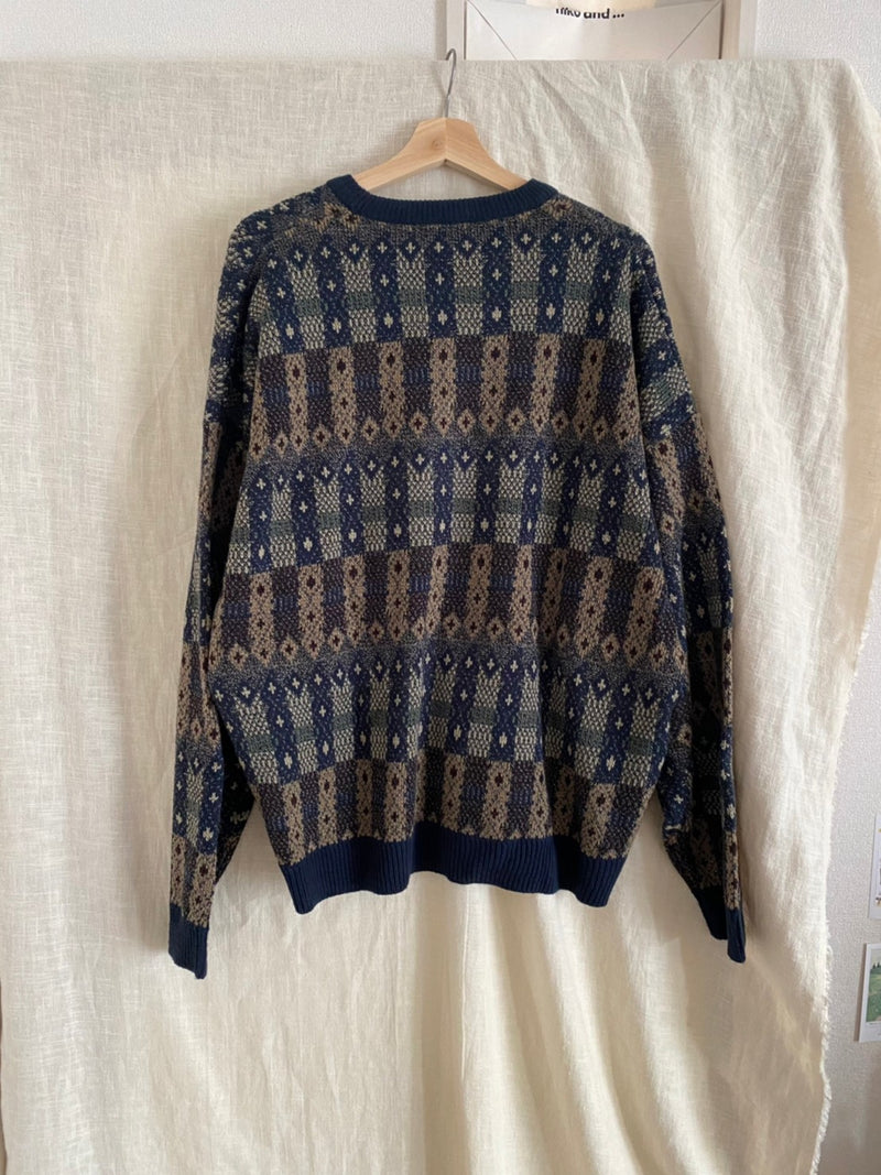 Kimura Seinan All-over pattern knit (used clothes)