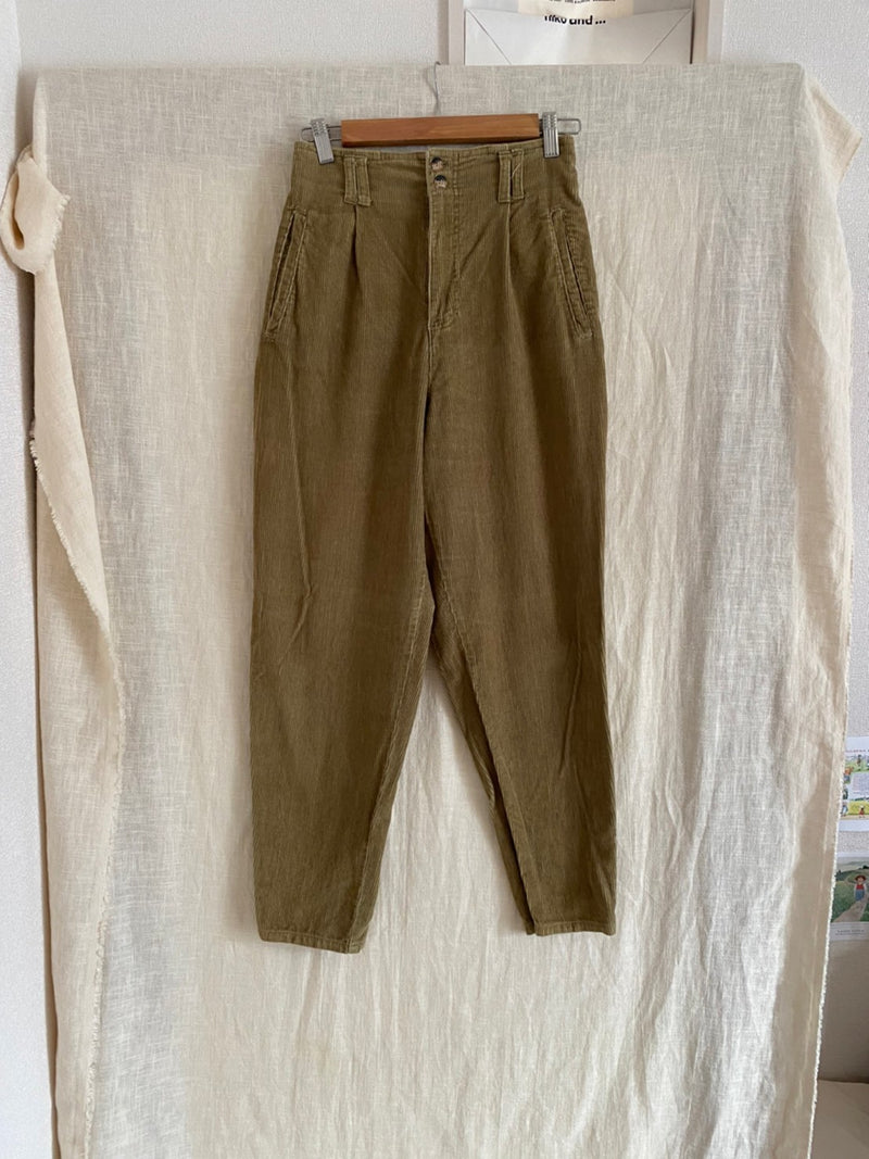 Seinan Kimura Yellow-green corduroy pants (secondhand clothes)
